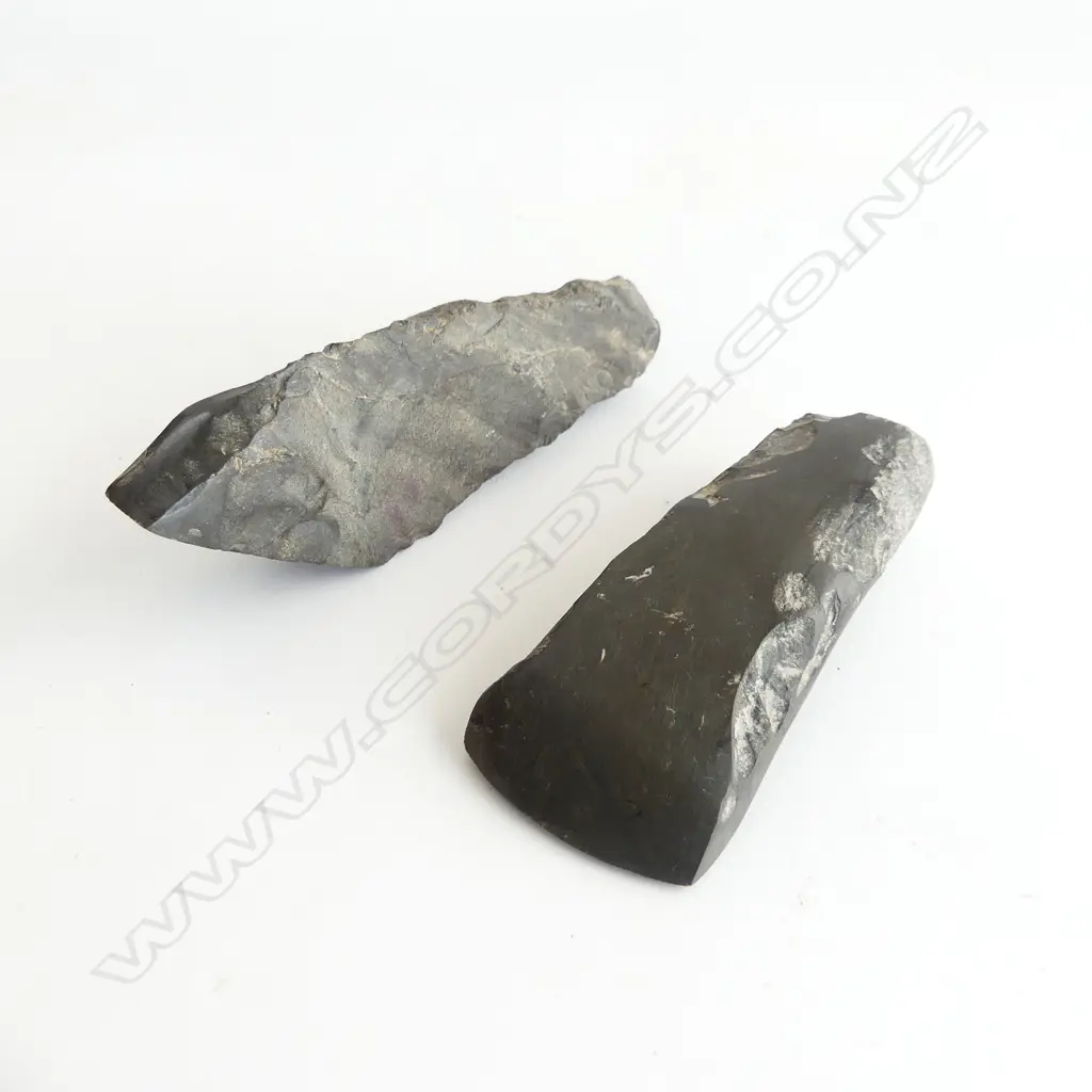 Two Māori pre-European toki, Image 1++